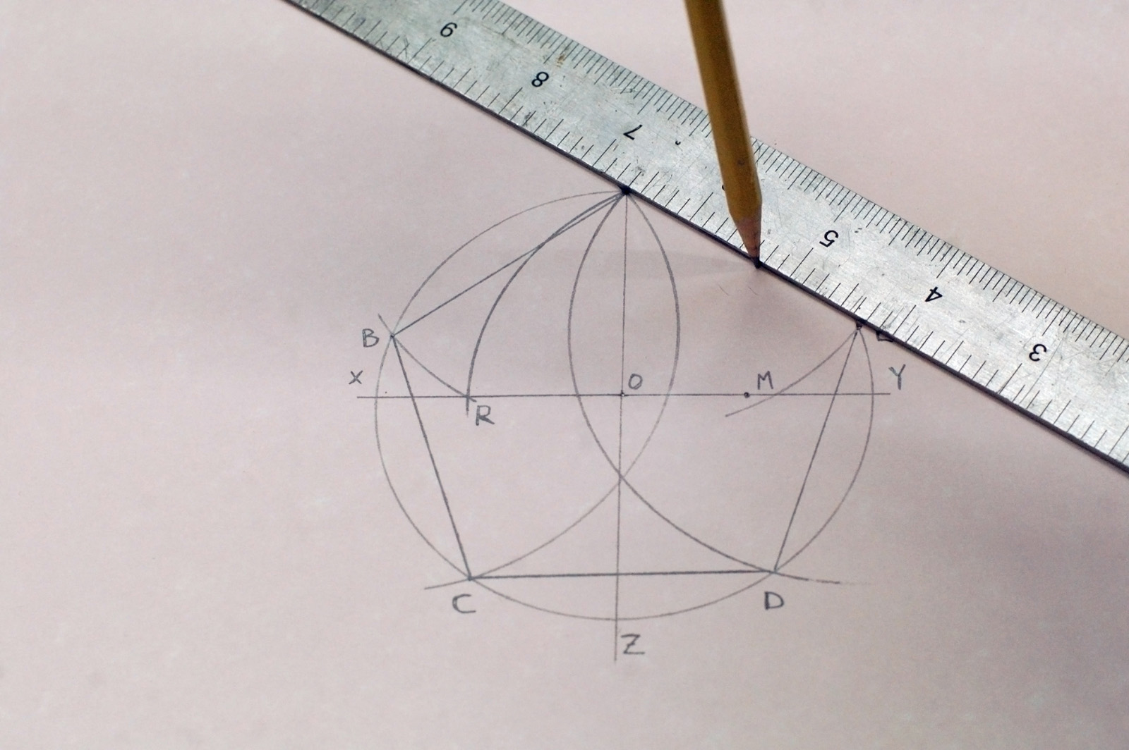 How to Draw a Pentagon with a Compass